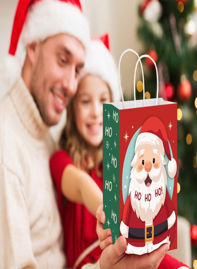 مجموعة هدايا عيد الميلاد من هيينشين، ١٢ قطعة، أكياس هدايا عيد الميلاد بمقابض، أكياس ورقية قابلة لإعادة الاستخدام، أكياس بابا نويل ورجل الثلج، كمية كبيرة للفصول الدراسية، هدايا حفلات الزفاف والمناسبات، مستلزمات عيد الميلاد - Image 4